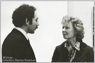 Stanley Roseman and Gwen Verdon at the opening of the exhibition "Stanley Roseman - The Performing Arts in America," Library and Museum for the Performing Arts, Lincoln Center, 1977.  Photo Collection of Stanley Roseman