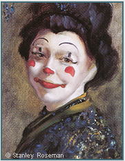 Painting by Stanley Roseman of Ruth Chaddock, Ringling Bros. and Barnum & Bailey Circus, 1976, Private collection, Switzerland.  Stanley Roseman