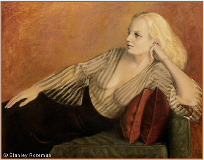 Portrait by Stanley Roseman of Cynthia, 1973, oil on canvas, Private collection, New York. © Stanley Roseman.