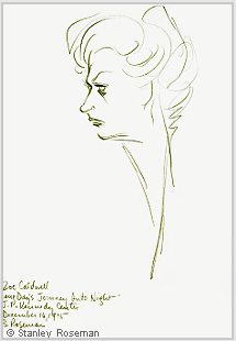 Drawing by Stanley Roseman of Zoe Caldwell in "Long Day's Journey into Night," 1975, pencil on paper. Private collection, Switzerland. � Stanley Roseman